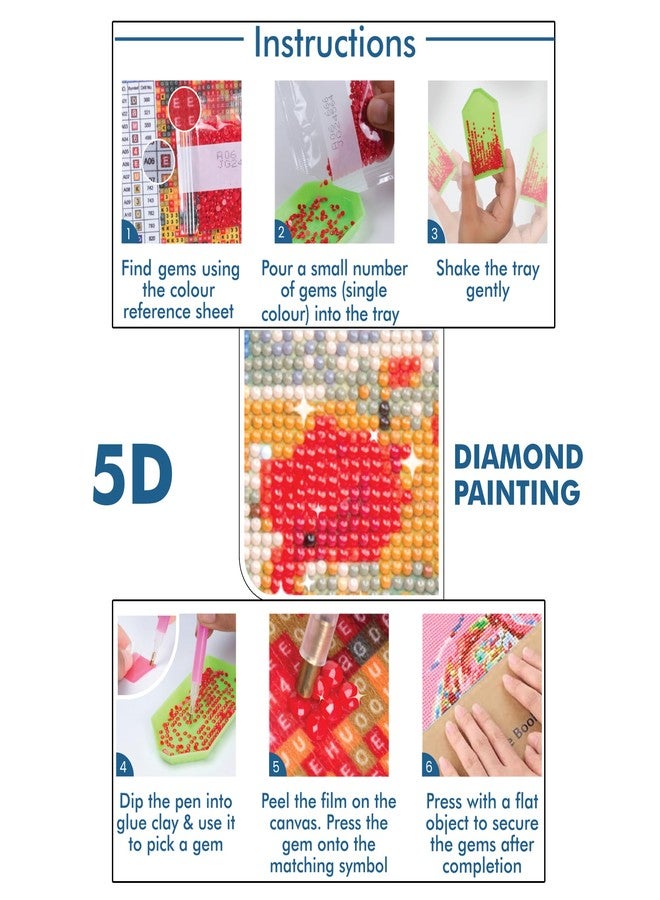 itsy-bitsy Itsy Bitsy DIY 5D Diamond Painting Kit Poppy Garden 30 X 30CM 1pc | Art & Craft, Creative, Fun & Activity Kit | Gift for Kids, Adult - Image 3